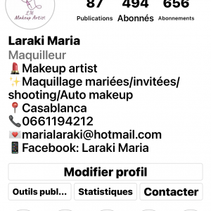Annonce Sponsorisé mon compte Instagram: lm_makeupartist