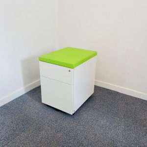 Annonce Caisson à roulette Magencia blanc avec top tissus vert