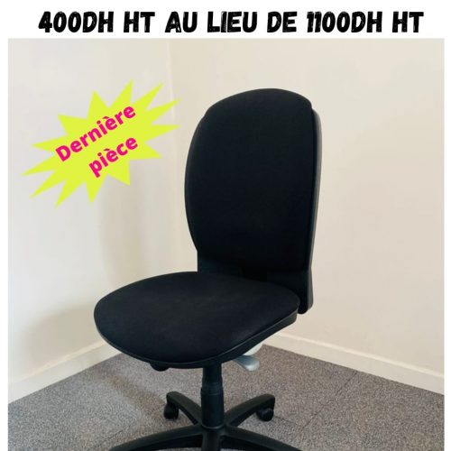 Annonce: Chaise à roulette Eurosit tissus noir
