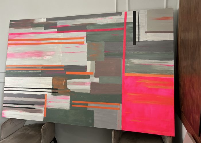 Image annonce: Tableau abstrait 180x120cm a la main