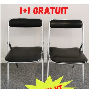 Annonce Chaise Pliante Noir simili cuir