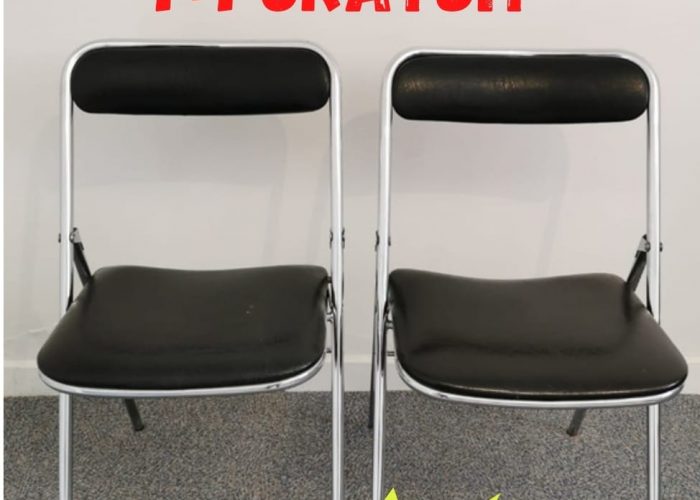 Image annonce: Chaise Pliante Noir simili cuir
