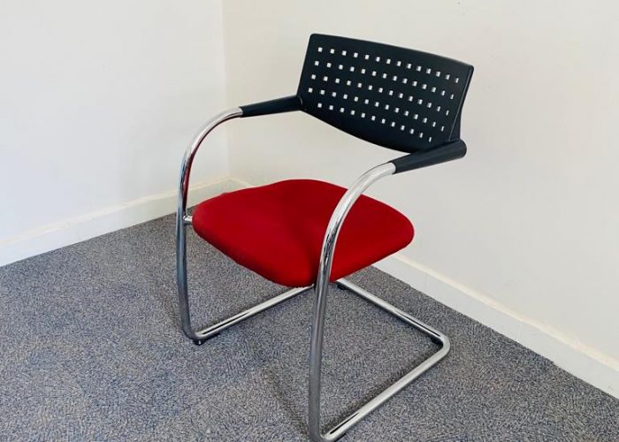 Image annonce: Fauteuil Vitra vis à vis luge visiteur inox