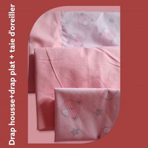 Annonce Pack drap plat+drap housse+ taie d'oreiller