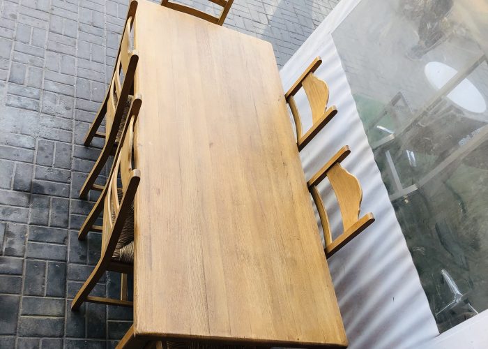 Image annonce: Table démontable en bois massif couleur chêne Agadir