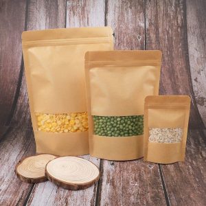 Annonce Sachet sac plastifié zip kraft avec fenêtre transparente Refermable Alimentaire imperméabl