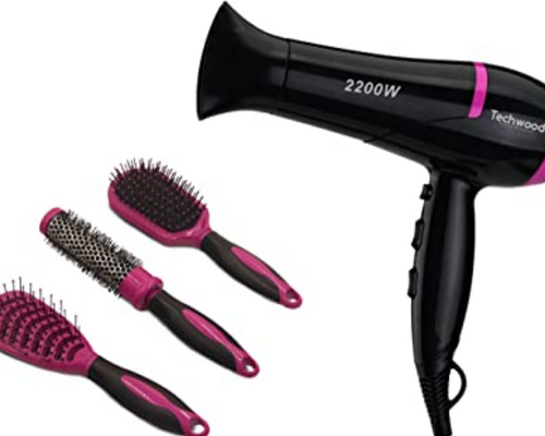 Annonce: sèche-cheveux Techwood avec 3 brosses