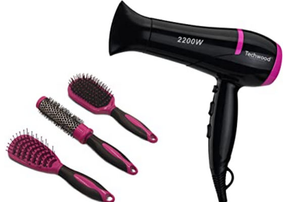 Image annonce: Sèche-cheveux Techwood avec 3 brosses