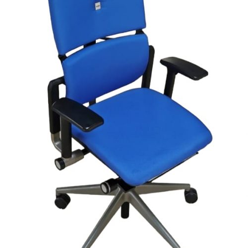 Annonce: Chaise Steelcase please 2 double dossier bleu