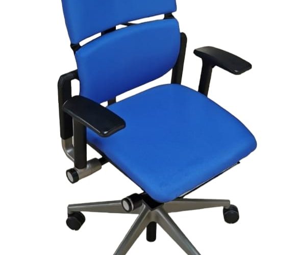 Image annonce: Chaise Steelcase please 2 double dossier bleu