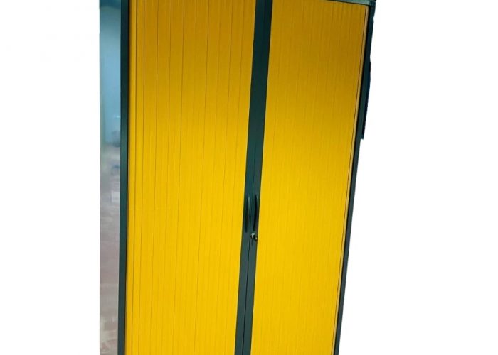 Image annonce: Armoire haute Steelcase 120x200cm bi-color gris marron