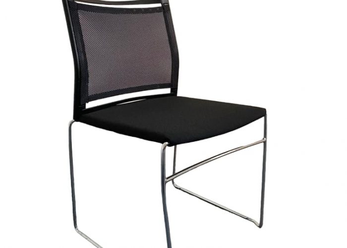 Image annonce: Chaise visiteur Haworth slim design By G.B black
