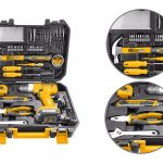 Boite à outils visseuse 12V + 126 outils/accessoires