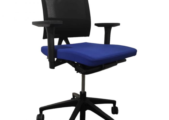Image annonce: Chaise à roulette SEDUS OPEN MIND bleu soutien lombaire