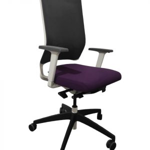 Annonce Sedus quarterback chaise à roulette blanche violet