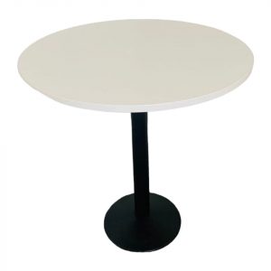 Annonce Table haute bar mange debout blanche piétement métal