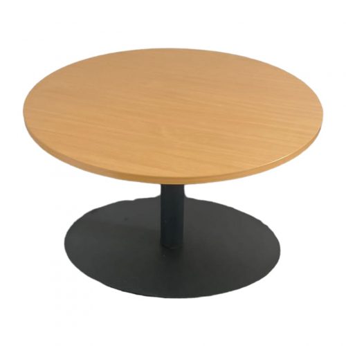 Annonce: Table ronde haute ajustable chêne piétement Ovale