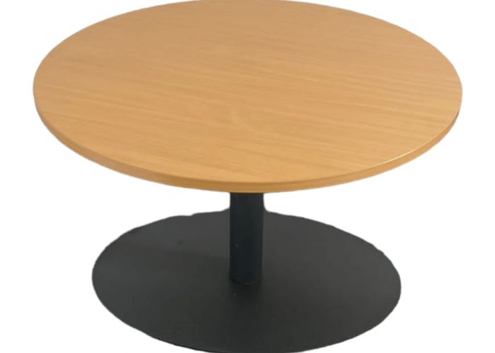 Image annonce: Table ronde haute ajustable chêne piétement Ovale