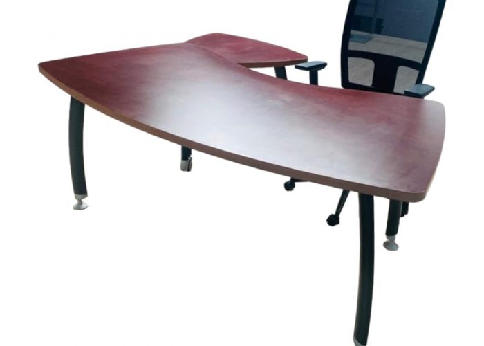 Image annonce: Bureau angle Wengé avec retour mobile  180cm