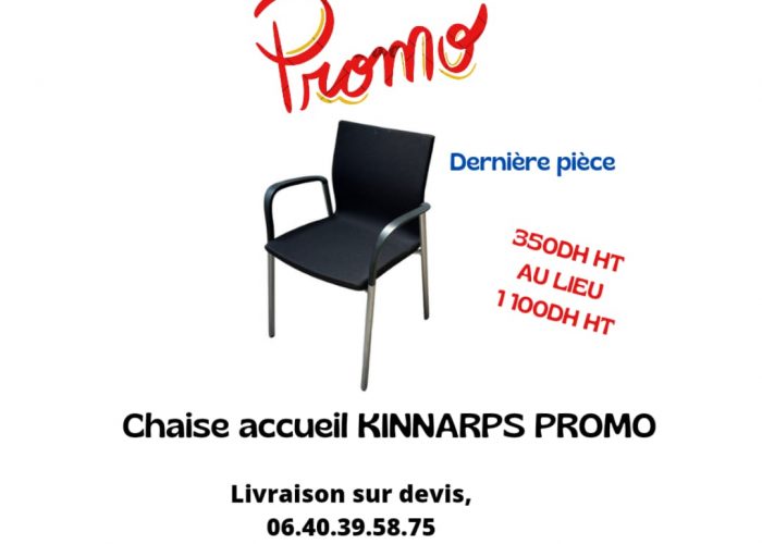 Image annonce: Chaise accueil visiteur  KINNARPS PROMO noir