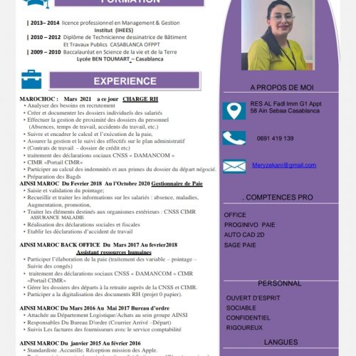 Annonce: Demande d'emploi