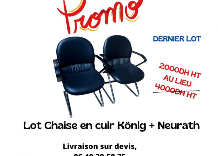Image annonce: Ensemble chaise visiteur cuir König + Neurath