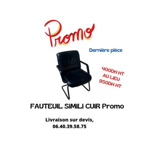 Annonce Fauteuil simili cuir accueil luge promo