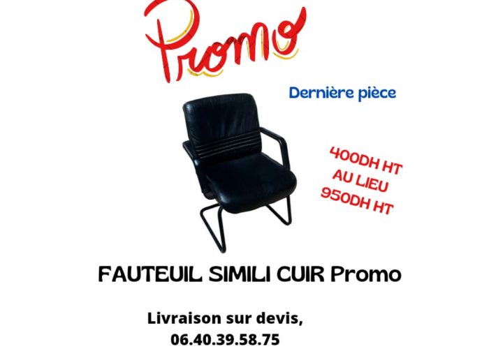 Image annonce: Fauteuil simili cuir accueil luge promo