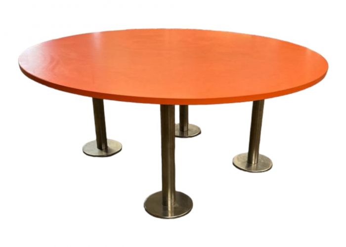 Image annonce: Table ronde orange réunion salle de pause Ø 200cm