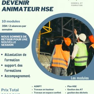 Annonce Une formation en hse