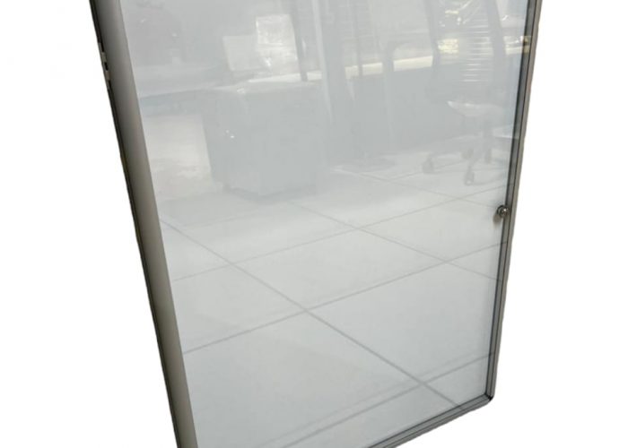 Image annonce: Vitrine Affichage vitré aimanté aluminium 70x100cm + clé