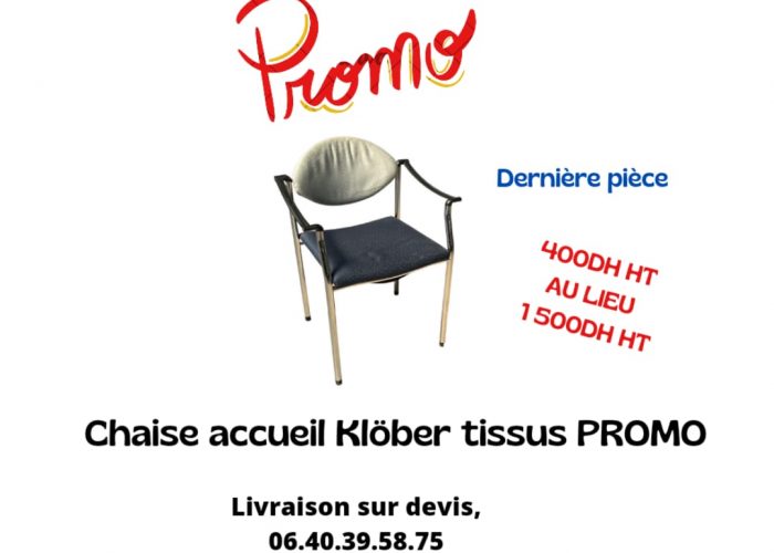 Image annonce: Chaise accueil Klöber tissus promo