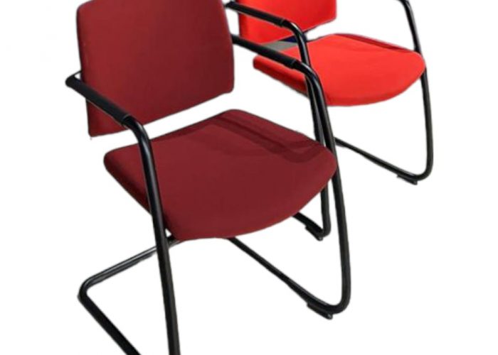 Image annonce: Chaise de bureau accueil Sesta Q-easy avec accoudoir rouge