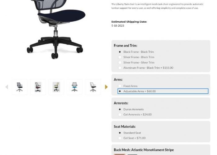 Image annonce: Chaise de travail humanscale liberty noir
