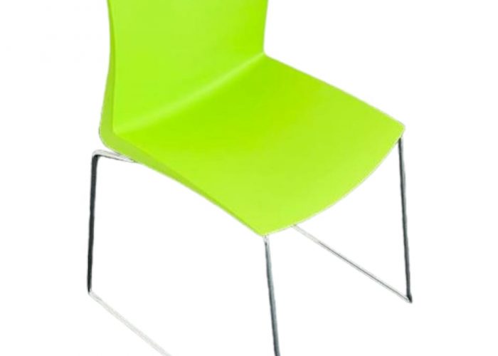 Image annonce: Chaise visiteur design piètement Traîneau vert