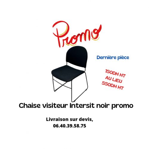 Annonce: Chaise visiteur Intersit noir promo