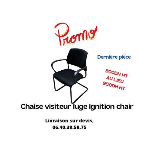 Annonce: Chaise visiteur luge Ignition chair noir promo