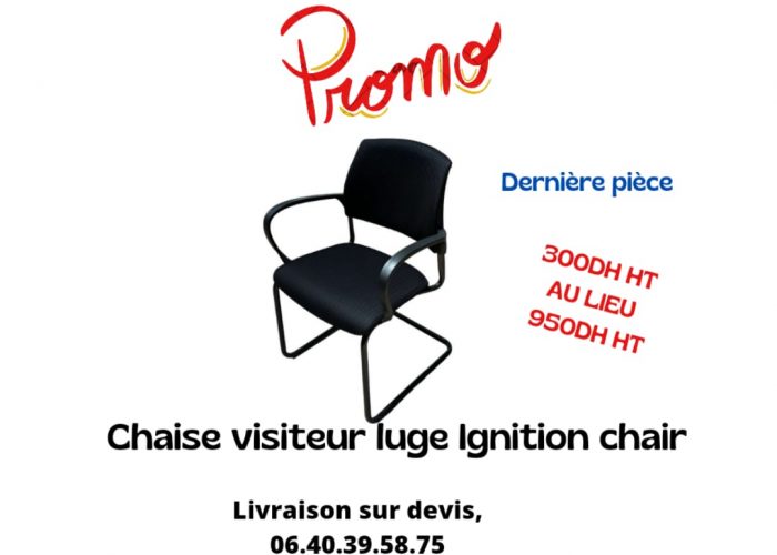 Image annonce: Chaise visiteur luge Ignition chair noir promo