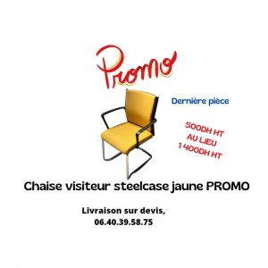 Annonce Chaise visiteur steelcase jaune promo