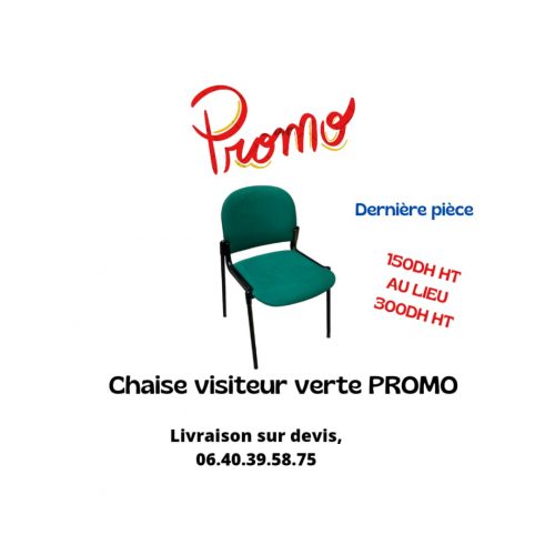 Annonce: Chaise visiteur verte promotion