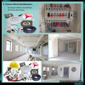 Annonce Electricien كهربائي