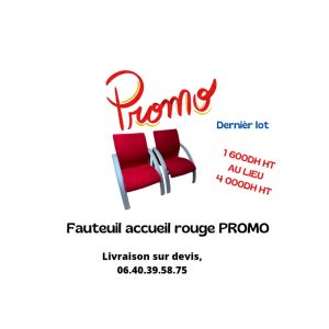 Annonce Fauteuil accueil rouge promo