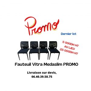 Annonce Lot 4 chaises Vitra Medaslim noir promo