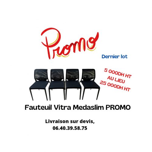 Annonce: Lot 4 chaises Vitra Medaslim noir promo