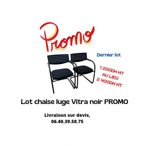 Annonce: Lot chaise Vitra vis-à-vis noir luge promo