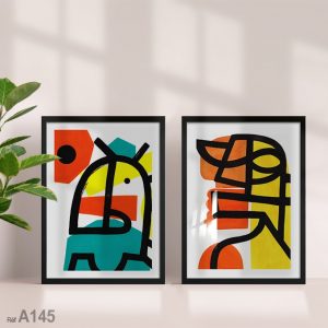 Annonce Peinture à huile figuratif abstraite dans un Tableau Décoratif encadré en bois Ikea