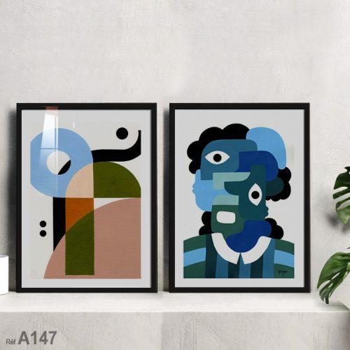Annonce: Peintures abstraites : Tableau imprimé en bois cadre Ikea لوحات الفن التجريدي