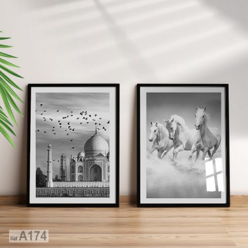 Annonce: Posters tableau de chevaux arabe et Taj Mahal inde, décoration intérieure