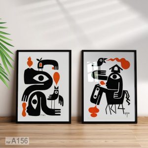 Annonce Tableau Art abstrait Figuratif contemporain encadré en bois لوحة تشكيلية