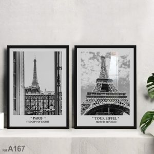 Annonce Tableau classic noir et blanc : photos Tour Eiffel et rues de Paris France